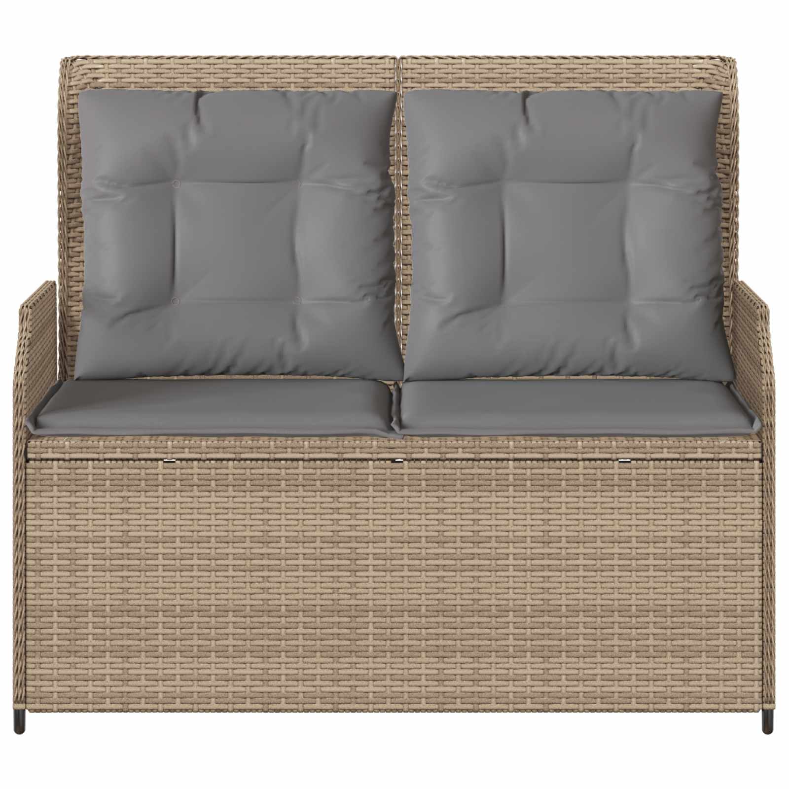 Havebænk Beige polyrattan