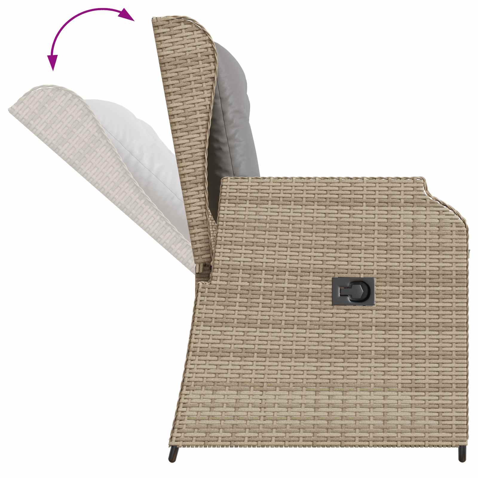 Havebænk Beige polyrattan