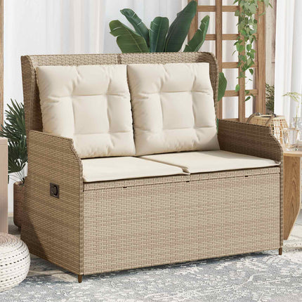 Havebænk Beige polyrattan