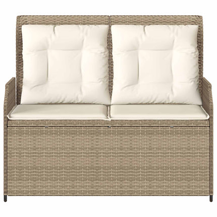 Havebænk Beige polyrattan