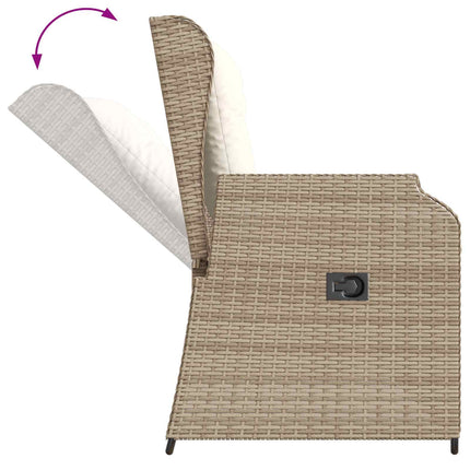 Havebænk Beige polyrattan