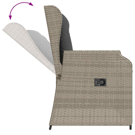 Havebænk Lysegrå polyrattan