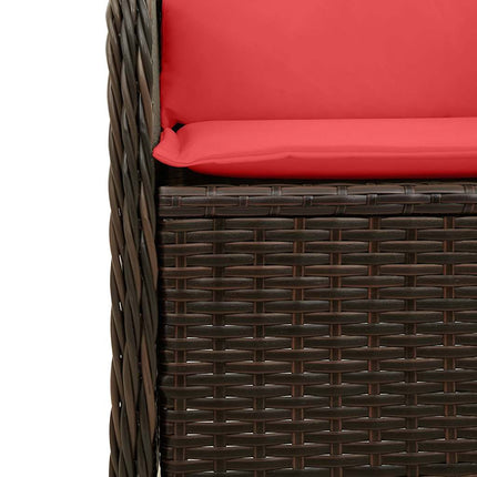 Havebænk Brun polyrattan