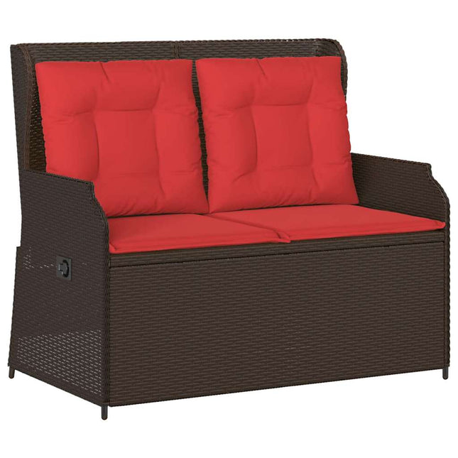 Havebænk Brun polyrattan