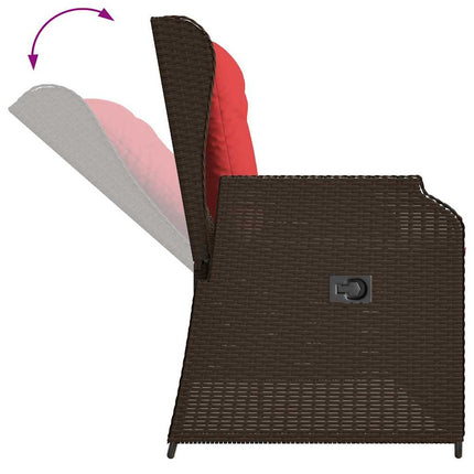 Havebænk Brun polyrattan