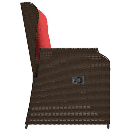 Havebænk Brun polyrattan