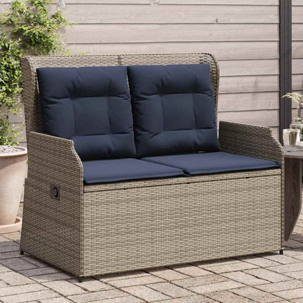 Havebænk Grå polyrattan