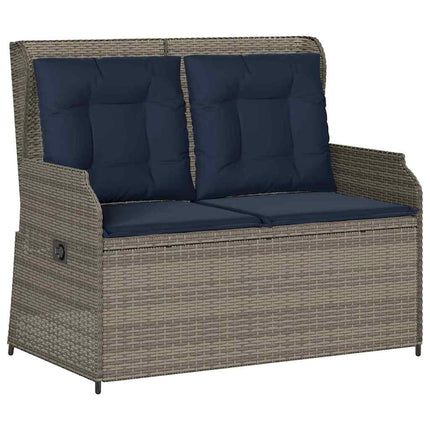 Havebænk Grå polyrattan