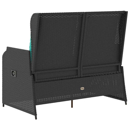 Havebænk Sort polyrattan
