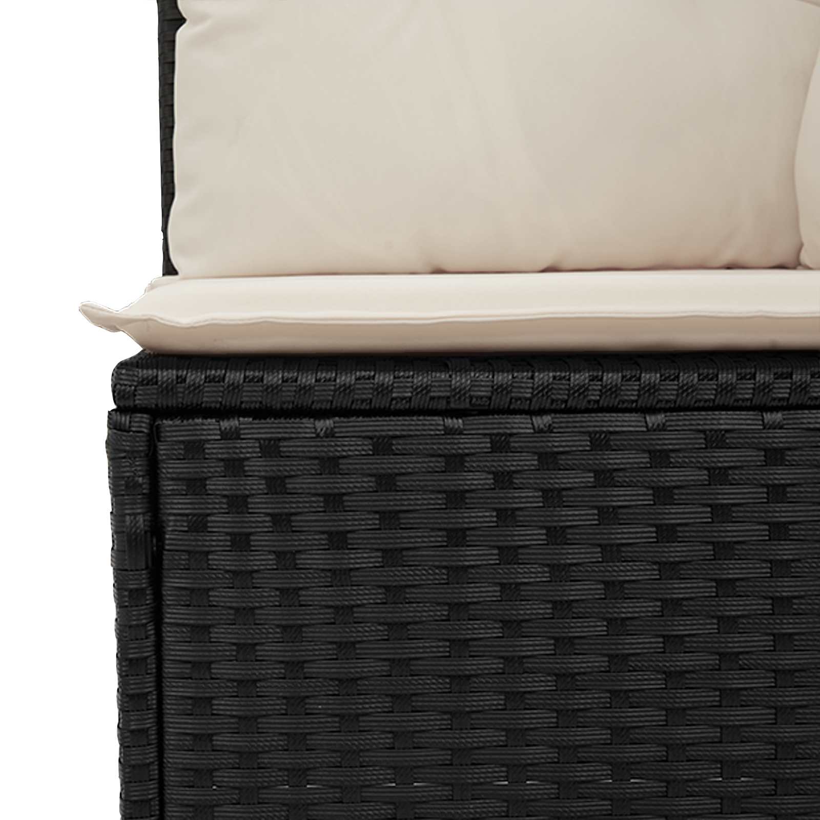 Havebænk Sort polyrattan