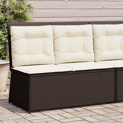 Havebænk Brun polyrattan