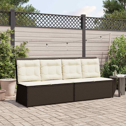 Havebænk Brun polyrattan