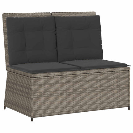 Havebænk Grå polyrattan