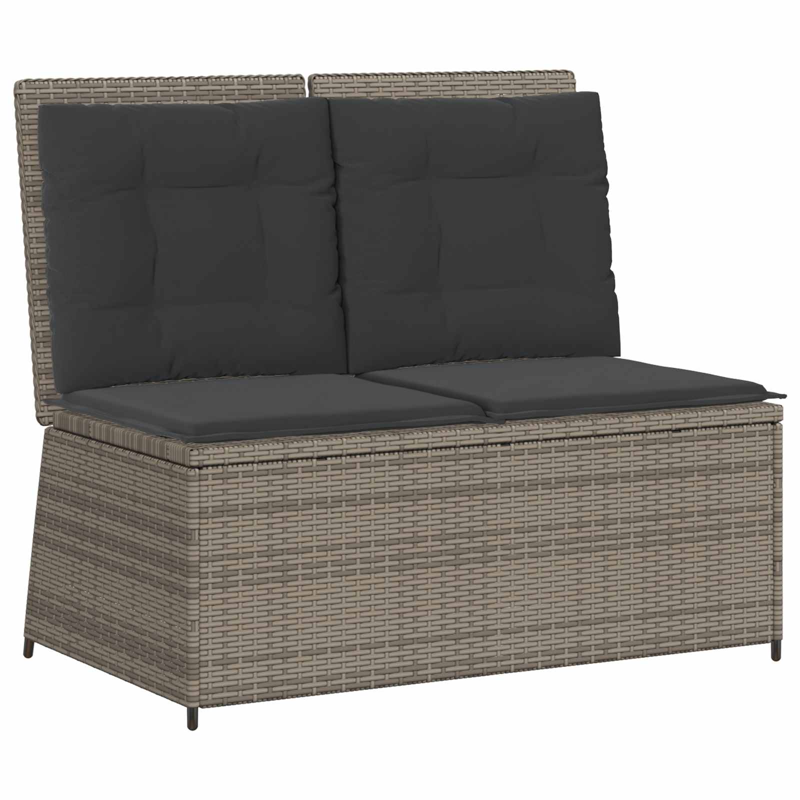 Havebænk Grå polyrattan