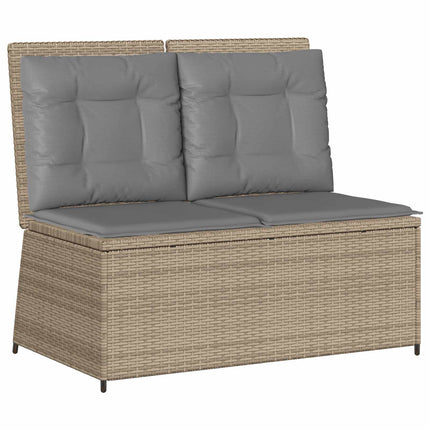 Havebænk Beige polyrattan