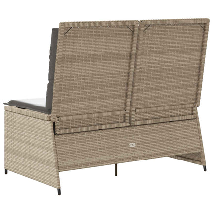 Havebænk Beige polyrattan