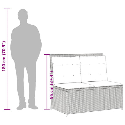 Havebænk Beige polyrattan