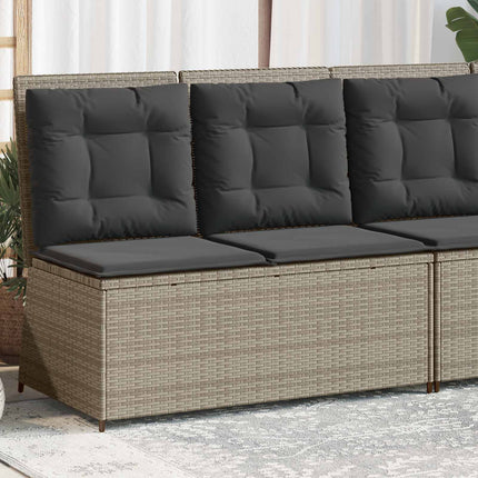 Havebænk Lysegrå polyrattan