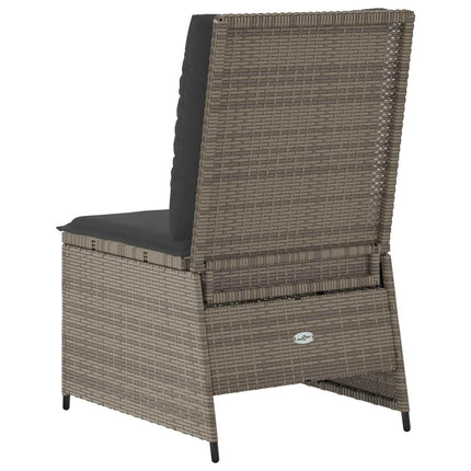 Havemøbelsofa med pude Grå polyrattan