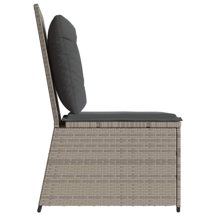 Havemøbelsofa med pude Lysegrå polyrattan