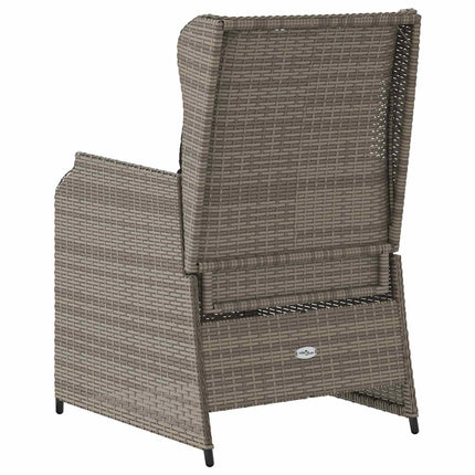 Havebænk 2 pcs Grå polyrattan