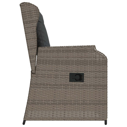 Havebænk 2 pcs Grå polyrattan
