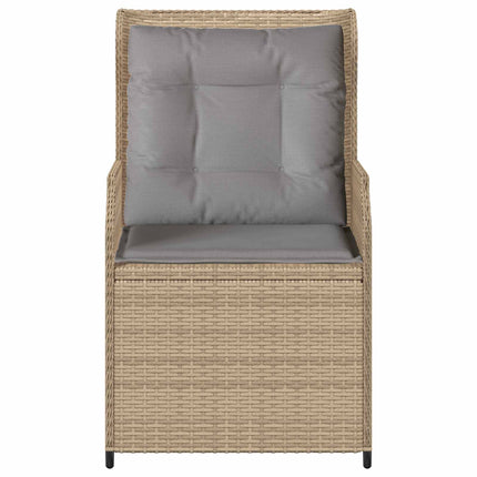 Havebænk 2 pcs Beige polyrattan