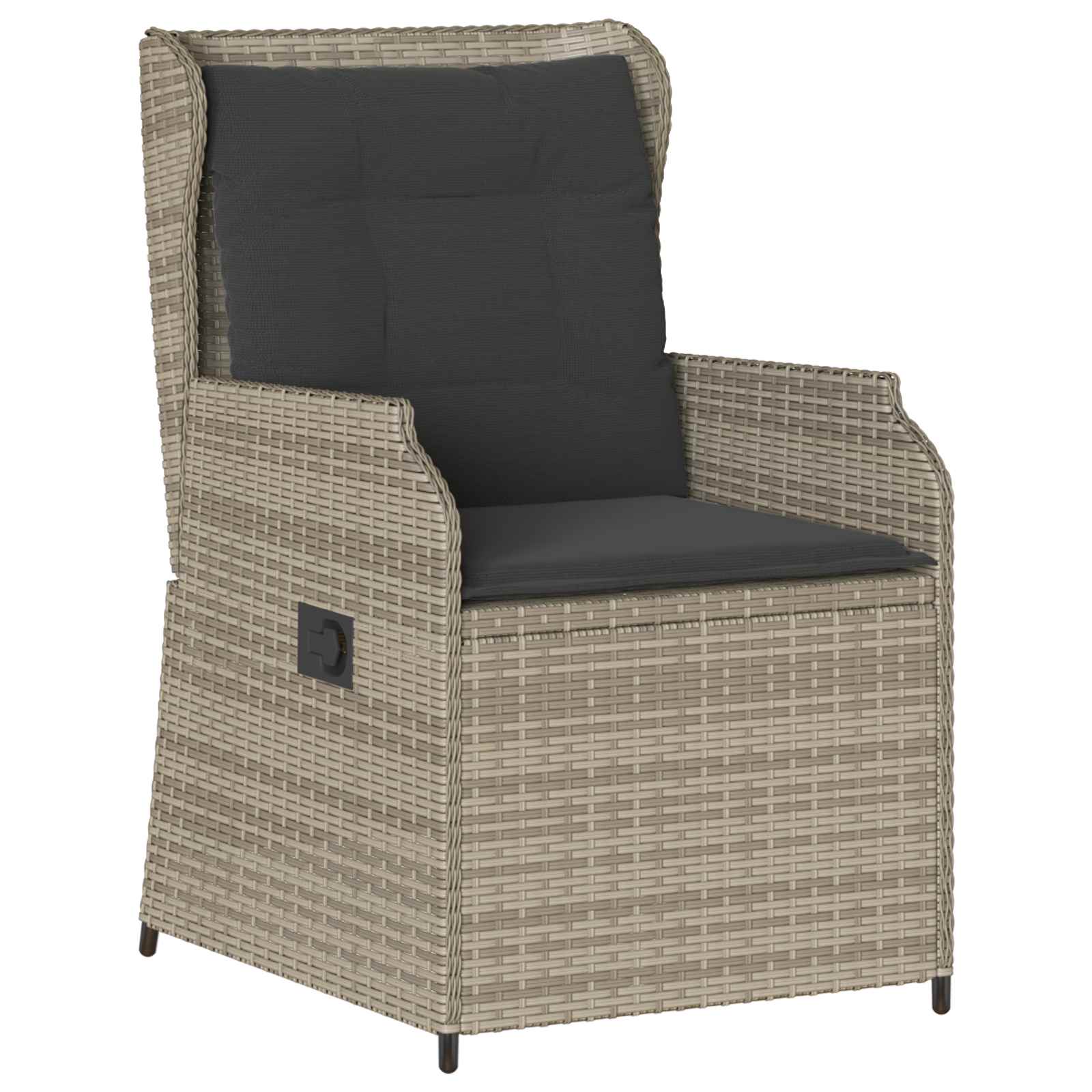 Havebænk 2 pcs Lysegrå polyrattan