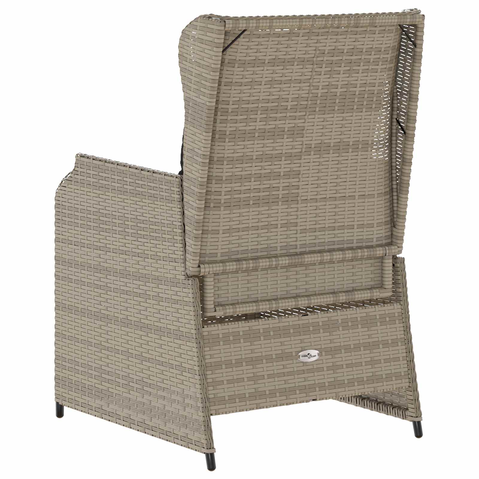 Havebænk 2 pcs Lysegrå polyrattan
