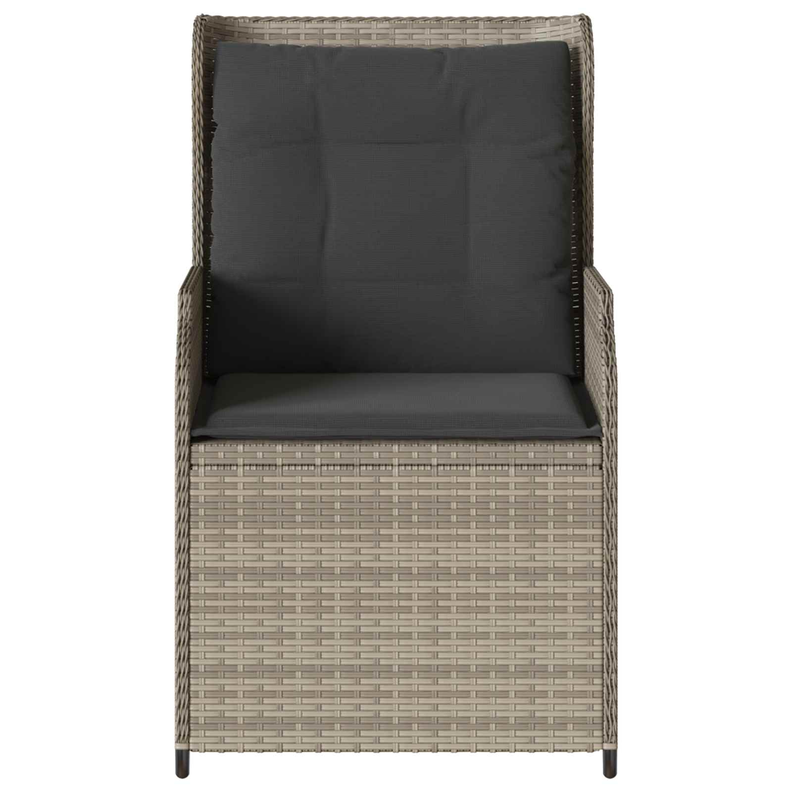 Havebænk 2 pcs Lysegrå polyrattan