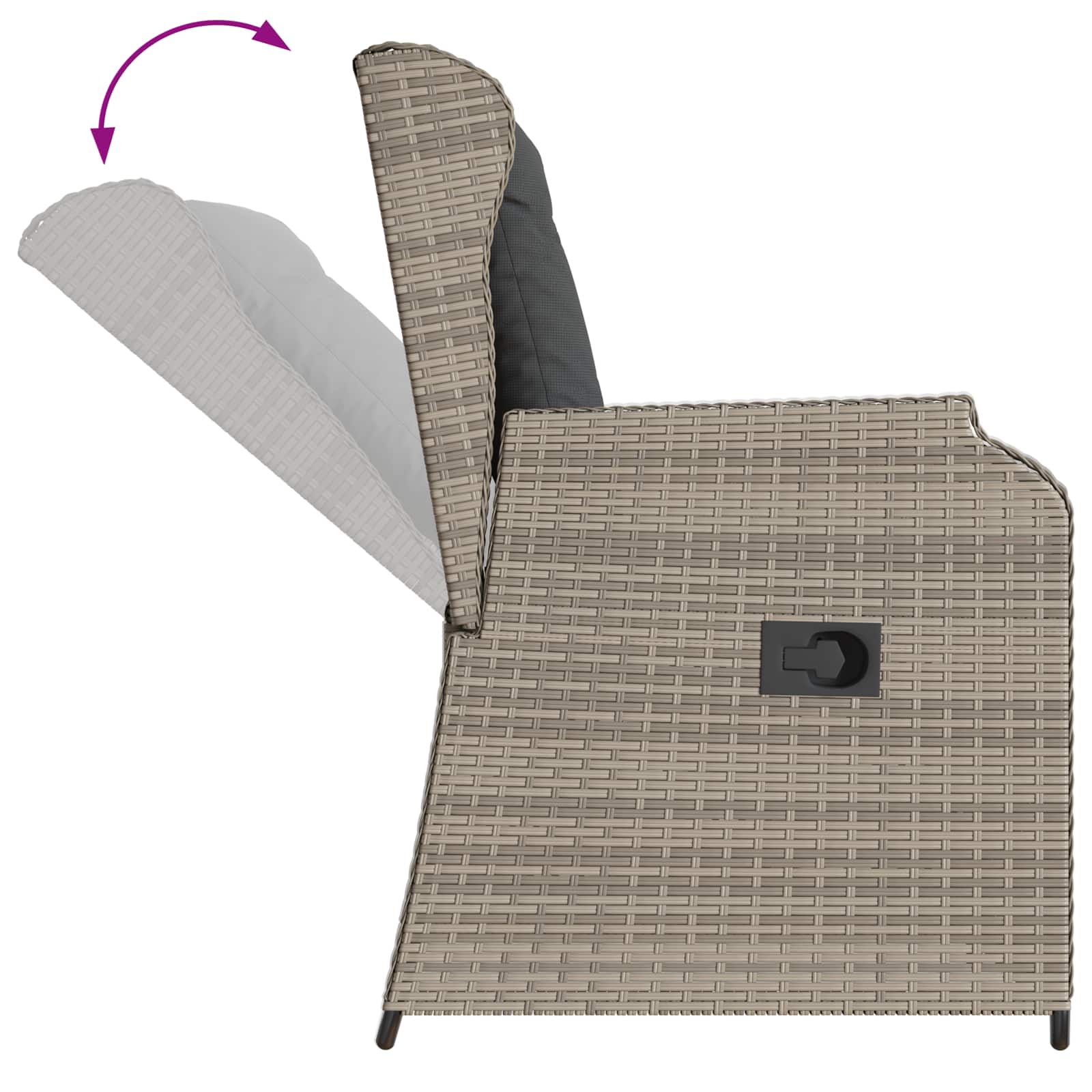 Havebænk 2 pcs Lysegrå polyrattan