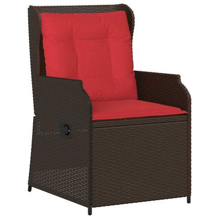 Havebænk 2 pcs Brun polyrattan
