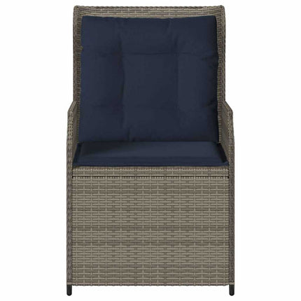 Havebænk 2 pcs Grå polyrattan