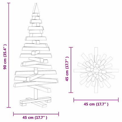 Juletræer KOTKA 90 cm Massivt fyrretræ Naturfarvet