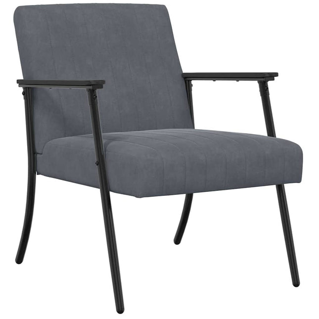 lænestol Mørkegrå 59 x 75 x 78 cm Fløjl