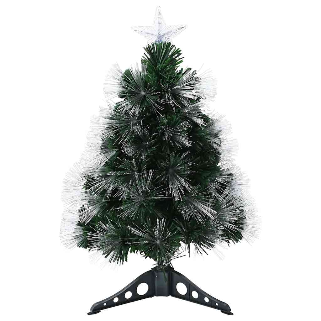 Kunstigt juletræ med 50 LED'er med stativ Grøn 64 cm PVC