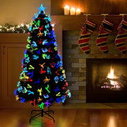 Kunstigt juletræ med 120 LED'er med stativ Grøn 120 cm PVC