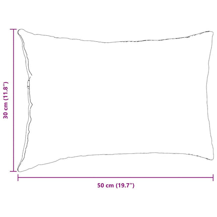 Sofapuder 2 pcs Brun 50 x 30 cm Stof