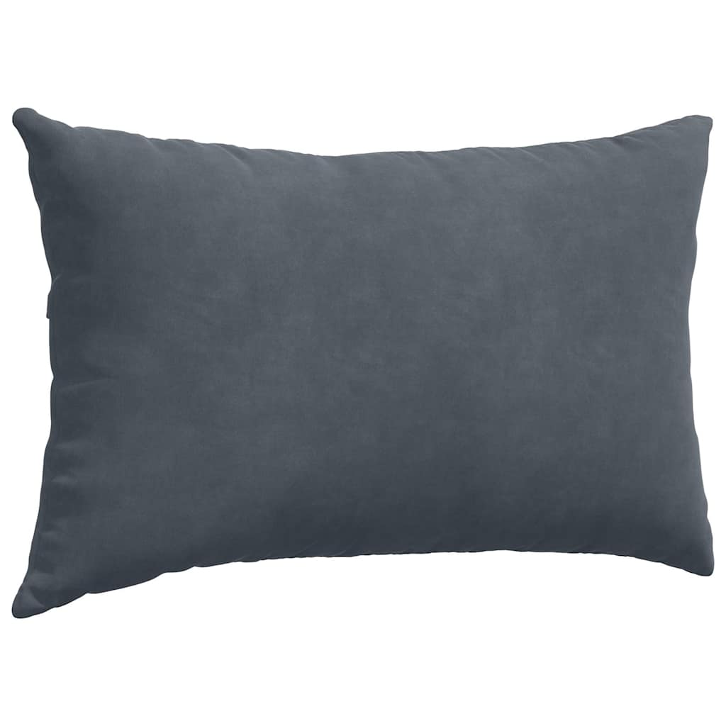 Sofapuder 2 pcs Mørkegrå 50 x 30 cm Velourstof