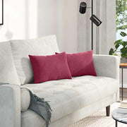 Sofapuder 2 pcs Vinrød 50 x 30 cm Velourstof