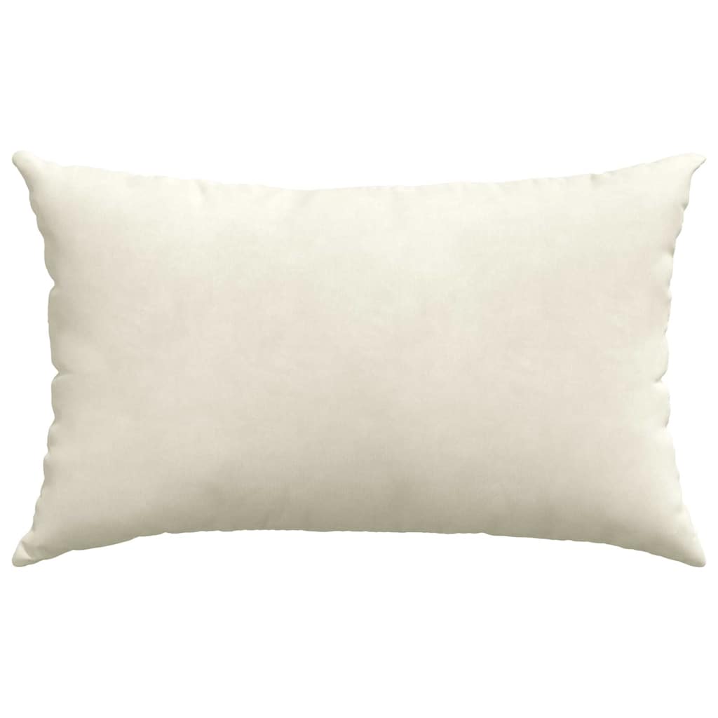 Sofapuder 2 pcs Creme 50 x 30 cm Velourstof