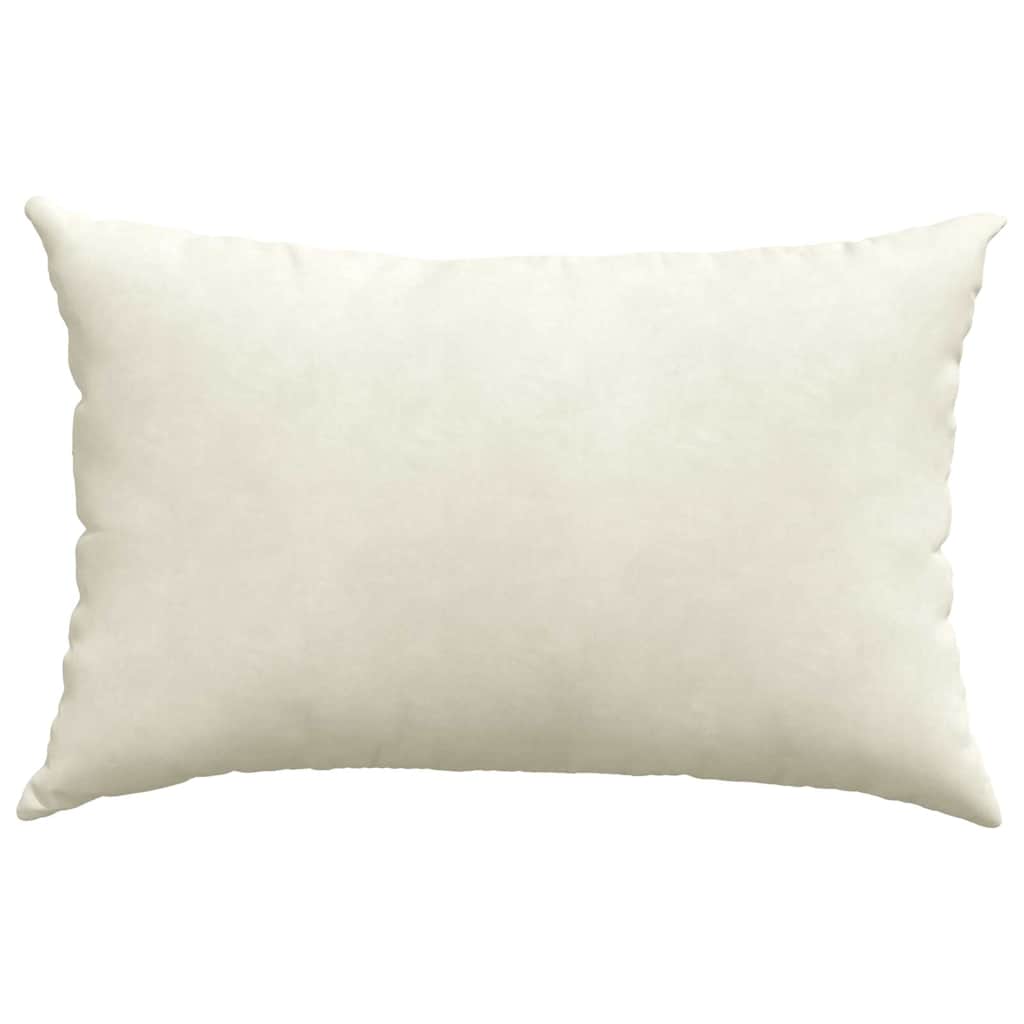 Sofapuder 2 pcs Creme 60 x 40 cm Velourstof