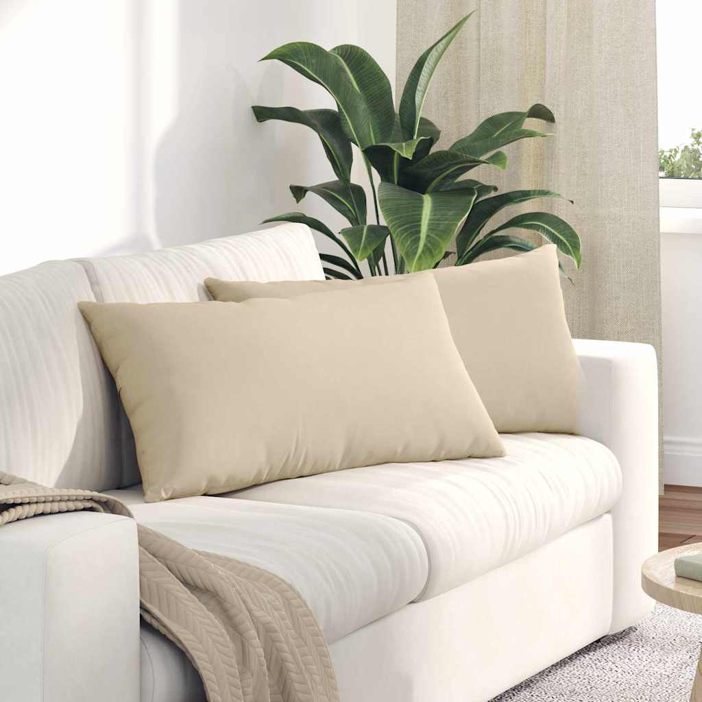 Sofapuder 2 pcs Creme 80 x 40 cm Stof