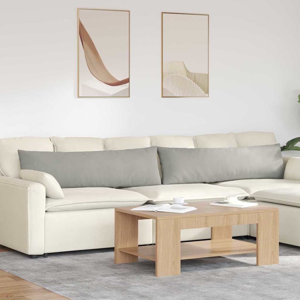 Sofapuder 2 pcs Lysegrå 145 x 40 cm Stof