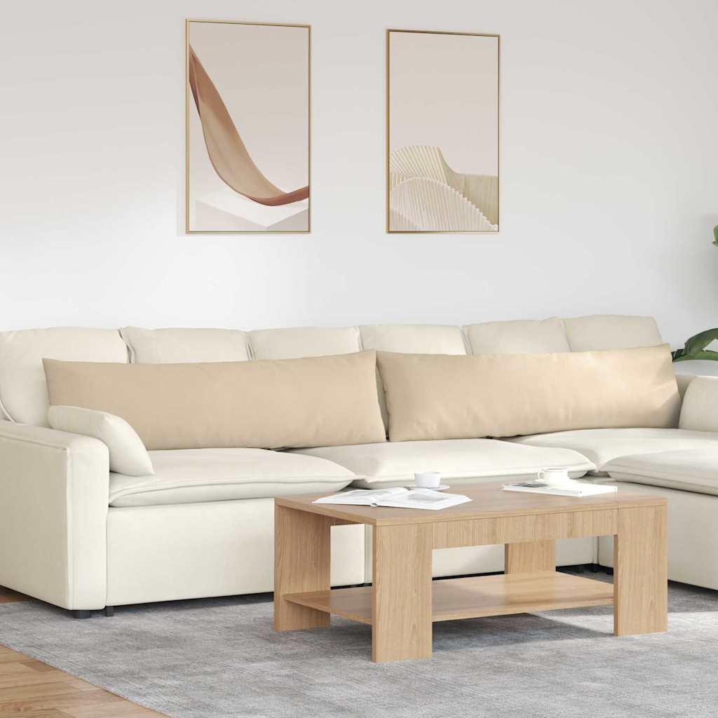 Sofapuder 2 pcs Creme 145 x 40 cm Stof