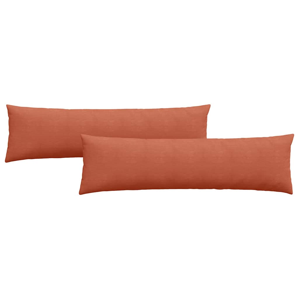 Sofapuder 2 pcs Rød orange 145 x 40 cm Velourstof