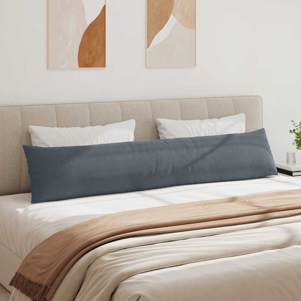 Sofapuder 2 pcs Mørkegrå 200 x 40 cm Velourstof