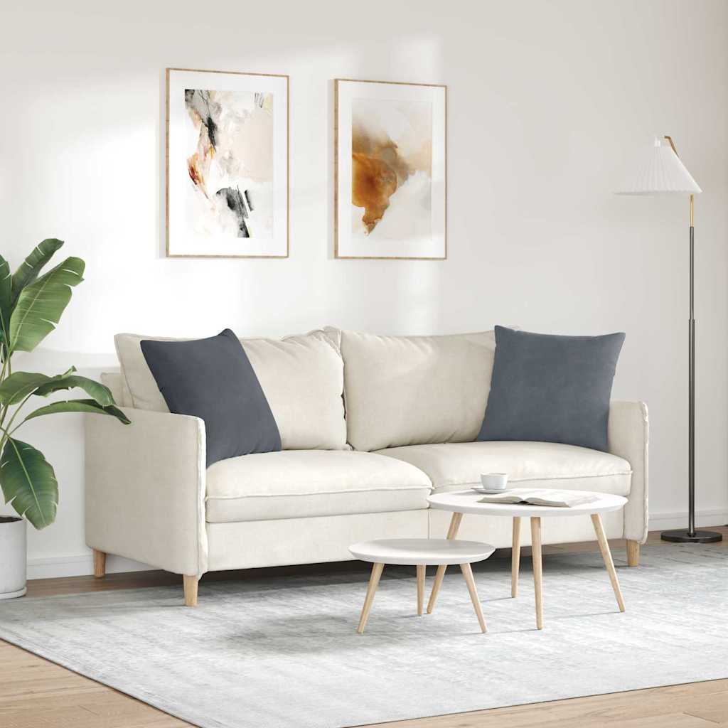 Sofapuder 2 pcs Mørkegrå 50 x 50 cm Velourstof