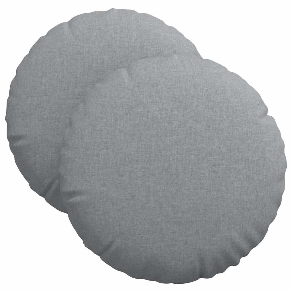 Sædepuder 2 pcs Lysegrå Ø40 x 13 cm Stof