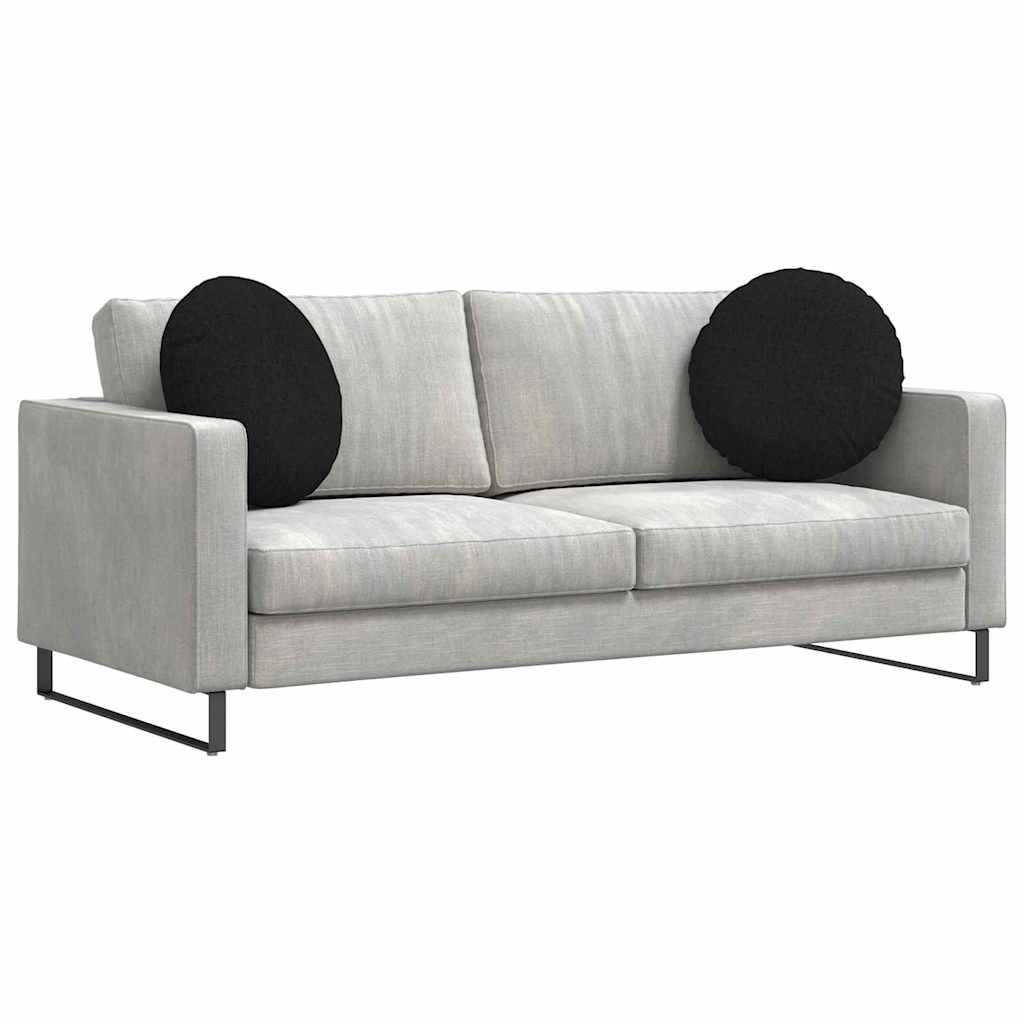 Sædepuder 2 pcs Sort Ø50 x 19 cm Stof